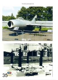 MiG aircraft on which Jan Břinek worked, 1961