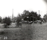 Warsaw Pact troops invasion at Černý most, 21 August 1968