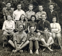 Peter Bruner's father (first from the left in the top row), circa 1952