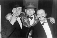 1930s style carnival in Valtířov, Jan Tomeš on the right, 1989