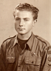 Jan Břinek a boy scout, aged 17