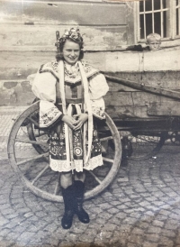 Mum Sylva Trnková in a traditional costume