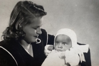 Mum Sylva Trnková with three-month-old Sylva, 11 June 1946