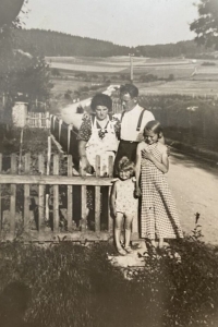 Grandmother, grandfather, mother and her sister Alena