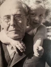 Jaromír Šofr in his childhood with his grandfather