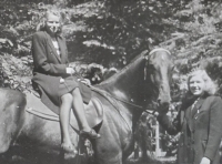 Mum Sylva Trnková on the horse she loved