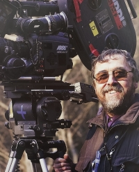 Jaromír Šofr at work as a cameraman