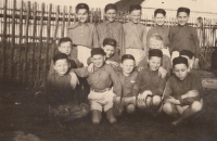 Jindřich Fencl (far right, front row) at the 11th All-Sokol Meeting