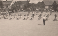Pre-meeting exercise event in Červený Hrádek, 1948