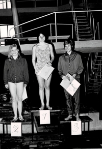 Gold medal in fin swimming, 1973
