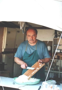 As a cook at a scout camp
