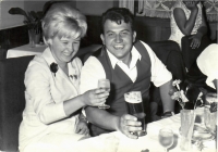 Marie Kábelová at her cousin's wedding, 1967