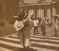 Švadlenka's friend Mr Hroch on his way to the Vatican
