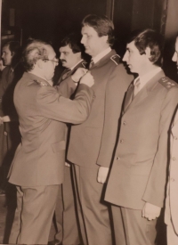 Antonín Křoustek receives a decoration