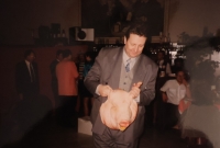 Antonín Křoustek won a pig's head at the gala