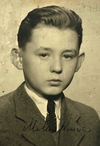Milan Kuna, fifteen years old student of gymnasium, 1947