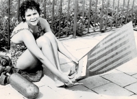 Preparation for fin swimming, 1972