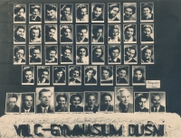 Grammar school graduation photo board, 1950, witness in the third row from the top, second from the left