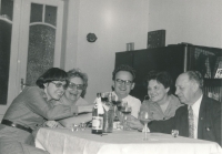 Board of the District Committee of the Czechoslovak People's Party in Prague 2, 1970s (Marie Raisiglová, second from left)