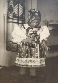 Zuzka Polesny Eggena as a little girl in costume