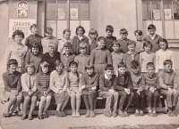 Jiří Rožek bottom row second from right, 6th year, Horní Jelení 1962