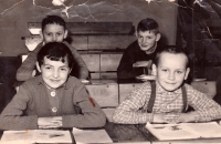 Jiří Rožek in first year, Horní Jelení 1962