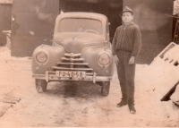 Witness with Skoda Popular, Horní Jelení 1960s