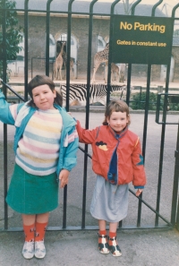 Nieces from her brother Zdeněk, who emigrated to Great Britain, 1990s