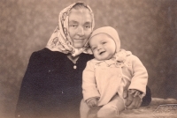 Grandmother with her eldest brother Josef, 1950s