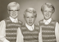Brigitte Marksová' sons, when they were ten, eleven and thirteen years old, in 1974.