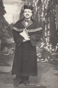 Husband as a priest in a play in 1956, the play was staged in the local branch of the Cultural Association of Citizens of German Nationality