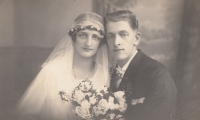 Wedding photos of her parents