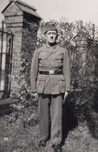 Daddy Vincenc Bock in military uniform before enlisting in the war