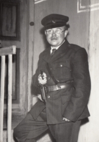 Husband in the theatre performance Bauernliebe in 1962, staged in the Žacléř branch of the Cultural Association of Citizens of German Nationality