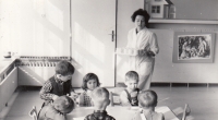 Jaroslav Jirman's mother during her work in the kindergarten, 1970s