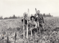 Jaroslav Jirman with friends from the Trutnov gymnasium at the Blue Mine