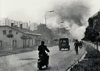 Smoke from burning tyres billowed through Trutnov in August 1968