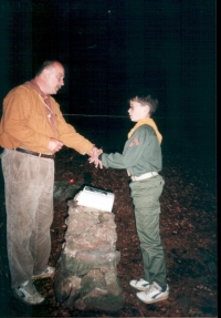 Milan Řezníček at a camp
