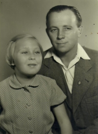 Sister Hanička with her father, 1958