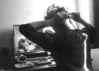Ivana Wojtylová in the dressing room of the Těšín Theatre