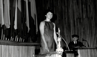 Taking the oath after graduation from FTVS, 1975