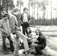 Alois Křišťan on a hiking trip (former Catholic Scouting troop from Vršovice)