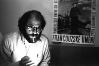 Allen Ginsberg in Prague photographed by Jiří Stivín, 1965