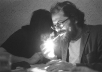Allen Ginsberg in Prague photographed by Jiří Stivín, 1965