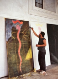 Ivo Sedláček at the Large Format Symposium, Valtice, 1994