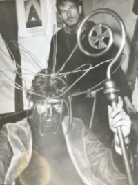 St. Nicholas Pageant, 1983; Ivo (front) with Blahoslav Rozbořil (background)