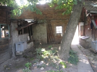 View from the garden into the yard of the house in Žabčice, 1980s