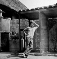 Ivo in Přístonice at his aunt's, early 1970s