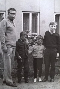 Left to right: father, cousin Svatopluk, Ivo, brother Zdeněk, mid-1960s