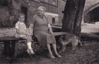 Markéta Koronthályová with her grandmother